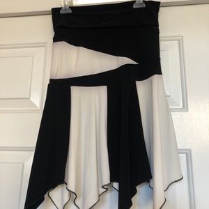 Arielle Black & White Handkerchief Skirt
